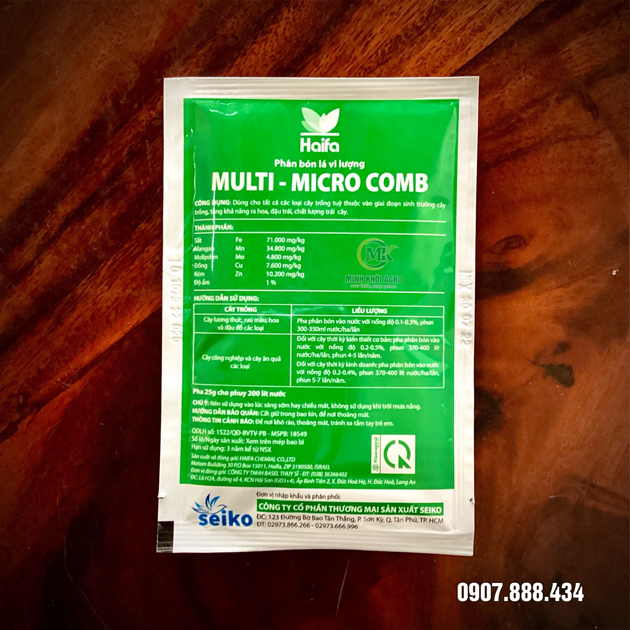 Phân bón vi lượng Multi-Micro Comb (Combi Haifa) - Gói 25g